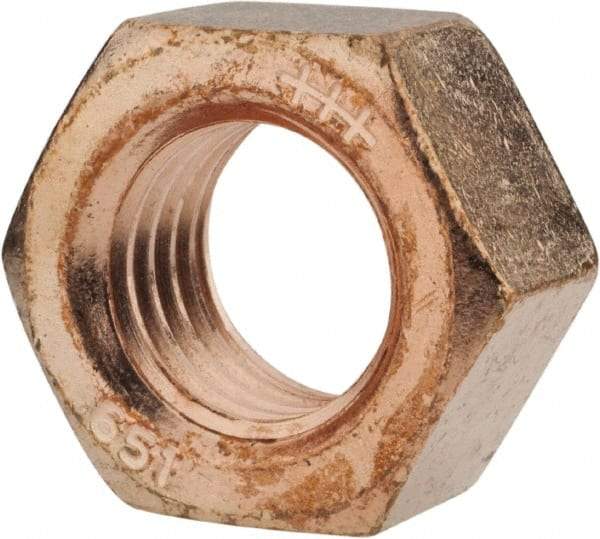 Value Collection - 3/4-10 UN Silicon Bronze Right Hand Hex Nut - 1-1/8" Across Flats, 41/64" High, Uncoated - Eagle Tool & Supply