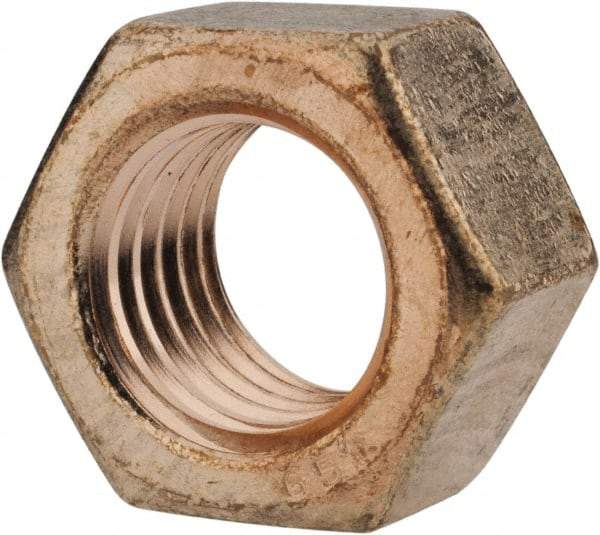 Value Collection - 7/8-9 UN Silicon Bronze Right Hand Hex Nut - 1-5/16" Across Flats, 3/4" High, Uncoated - Eagle Tool & Supply