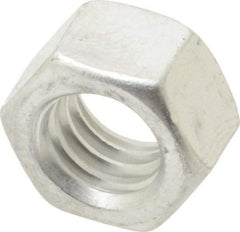 Value Collection - 3/8-16 UN Aluminum Right Hand Hex Nut - 9/16" Across Flats, 21/64" High, Uncoated - Eagle Tool & Supply