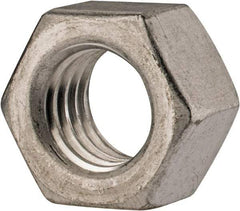 Value Collection - 1/2-13 UN Aluminum Right Hand Hex Nut - 3/4" Across Flats, 7/16" High, Uncoated - Eagle Tool & Supply