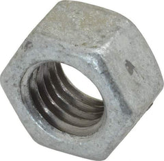 Value Collection - 5/8-11 UNC Steel Right Hand Hex Nut - 15/16" Across Flats, 35/64" High, Hot Dipped Galvanized Finish - Eagle Tool & Supply