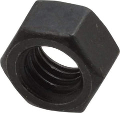 Value Collection - 3/8-16 UNC Steel Right Hand Hex Nut - 9/16" Across Flats, 21/64" High, Black Oxide Finish - Eagle Tool & Supply