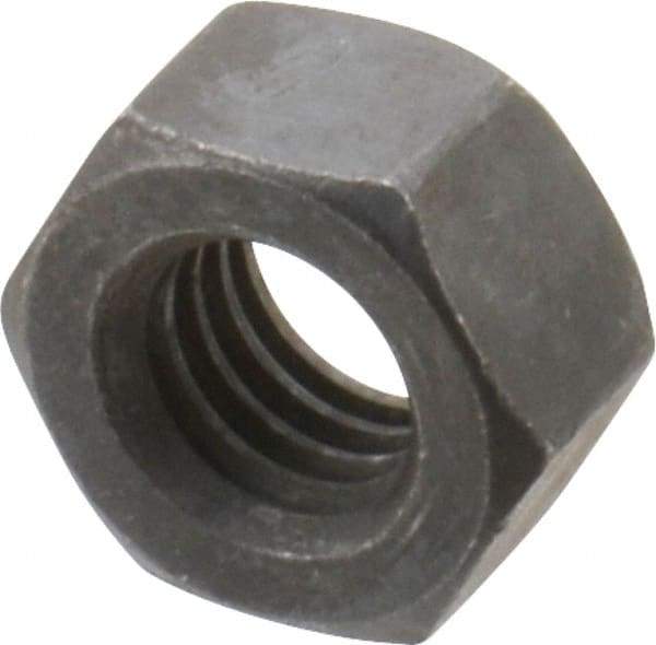 Value Collection - 7/16-14 UNC Steel Right Hand Hex Nut - 11/16" Across Flats, 3/8" High, Black Oxide Finish - Eagle Tool & Supply