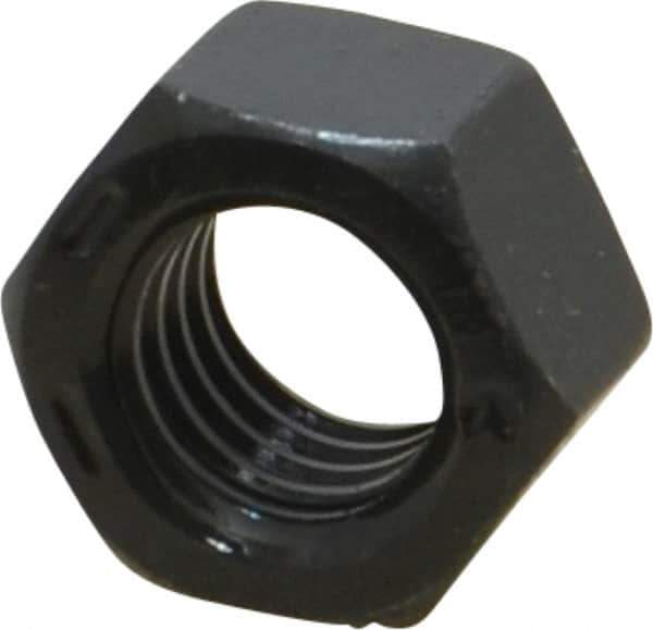 Value Collection - 1/2-13 UNC Steel Right Hand Hex Nut - 3/4" Across Flats, 7/16" High, Black Oxide Finish - Eagle Tool & Supply