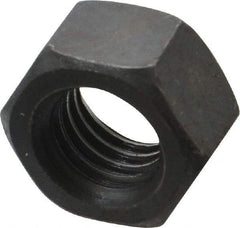 Value Collection - 5/8-11 UNC Steel Right Hand Hex Nut - 15/16" Across Flats, 35/64" High, Black Oxide Finish - Eagle Tool & Supply