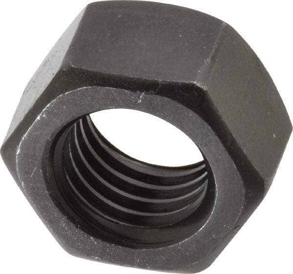 Value Collection - 3/4-10 UNC Steel Right Hand Hex Nut - 1-1/8" Across Flats, 41/64" High, Black Oxide Finish - Eagle Tool & Supply