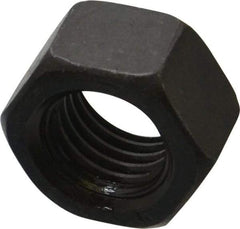 Value Collection - 7/8-9 UNC Steel Right Hand Hex Nut - 1-5/16" Across Flats, 3/4" High, Black Oxide Finish - Eagle Tool & Supply