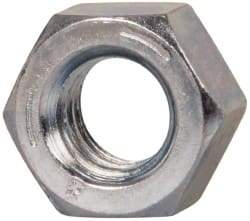 Value Collection - 5/16-18 UNC Steel Right Hand Hex Nut - 1/2" Across Flats, 17/64" High, Zinc-Plated Finish - Eagle Tool & Supply