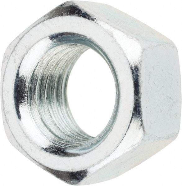 Value Collection - 5/8-11 UNC Steel Right Hand Hex Nut - 15/16" Across Flats, 35/64" High, Zinc-Plated Finish - Eagle Tool & Supply