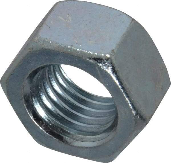 Value Collection - 7/8-9 UNC Steel Right Hand Hex Nut - 1-5/16" Across Flats, 3/4" High, Zinc-Plated Finish - Eagle Tool & Supply