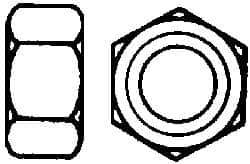 Value Collection - 1-7/8 - 5 UN Steel Right Hand Hex Nut - 2-13/16" Across Flats, 1-39/64" High, Uncoated - Eagle Tool & Supply