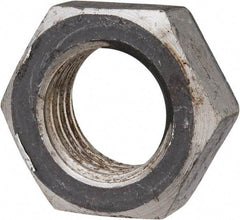 Value Collection - 1-1/8 - 7 UN Steel Right Hand Hex Nut - 1-11/16" Across Flats, 31/32" High, Zinc-Plated Finish - Eagle Tool & Supply