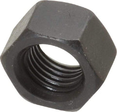 Value Collection - 3/8-24 UNF Steel Right Hand Hex Nut - 9/16" Across Flats, 21/64" High, Black Oxide Finish - Eagle Tool & Supply