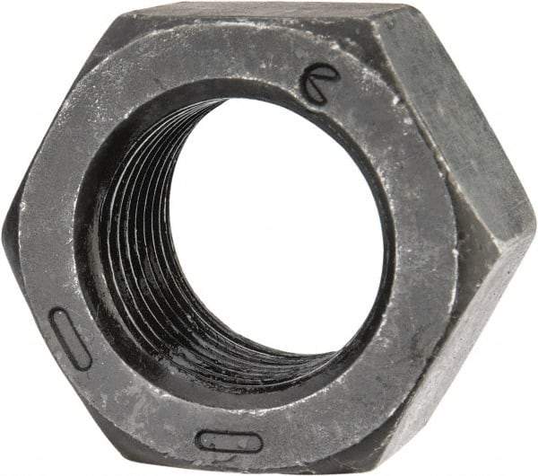 Value Collection - 3/4-16 UNF Steel Right Hand Hex Nut - 1-1/8" Across Flats, 41/64" High, Black Oxide Finish - Eagle Tool & Supply