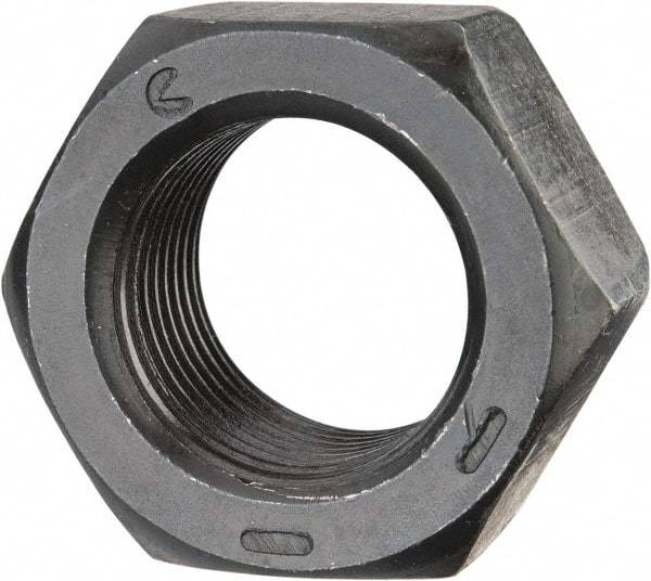 Value Collection - 7/8-14 UNF Steel Right Hand Hex Nut - 1-5/16" Across Flats, 3/4" High, Black Oxide Finish - Eagle Tool & Supply