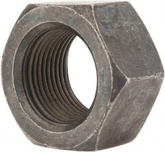 Value Collection - 1-14 UNS Steel Right Hand Hex Nut - 1-1/2" Across Flats, 55/64" High, Black Oxide Finish - Eagle Tool & Supply