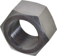 Value Collection - 1-1/2 - 12 UNF Steel Right Hand Hex Nut - 2-1/4" Across Flats, 1-9/32" High, Uncoated - Eagle Tool & Supply