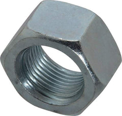 Value Collection - 7/8-14 UN Steel Right Hand Hex Nut - 1-5/16" Across Flats, 3/4" High, Zinc-Plated Finish - Eagle Tool & Supply