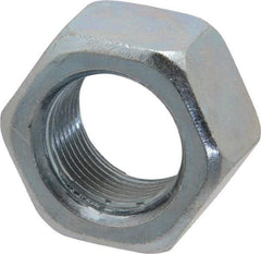 Value Collection - 1-14 UNF Steel Right Hand Hex Nut - 1-1/2" Across Flats, 0.8594" High, Zinc-Plated Finish - Eagle Tool & Supply