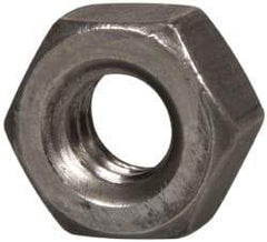 Value Collection - 1/4-20 UN Steel Right Hand Hex Nut - 7/16" Across Flats, 7/32" High, Uncoated - Eagle Tool & Supply