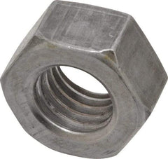 Value Collection - 9/16-12 UN Steel Right Hand Hex Nut - 7/8" Across Flats, 31/64" High, Uncoated - Eagle Tool & Supply