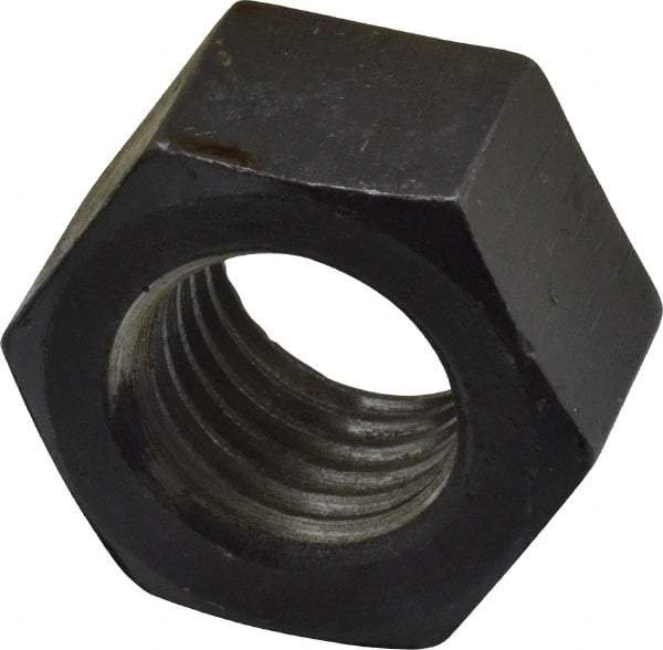 Value Collection - 1-1/8 - 7 UNC Steel Right Hand Hex Nut - 1-11/16" Across Flats, 31/32" High, Uncoated - Eagle Tool & Supply