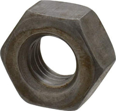 Value Collection - 1/4-28 UNF Steel Right Hand Hex Nut - 7/16" Across Flats, 0.2188" High, Uncoated - Eagle Tool & Supply