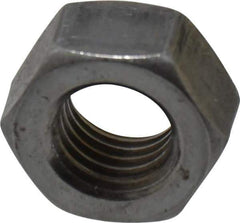 Value Collection - 5/16-24 UNF Steel Right Hand Hex Nut - 1/2" Across Flats, 0.2656" High, Uncoated - Eagle Tool & Supply