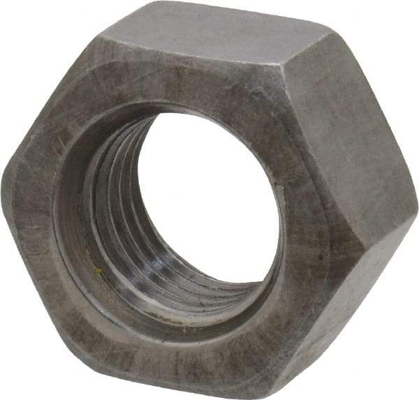 Value Collection - 7/16-20 UN Steel Right Hand Hex Nut - 11/16" Across Flats, 3/8" High, Uncoated - Eagle Tool & Supply