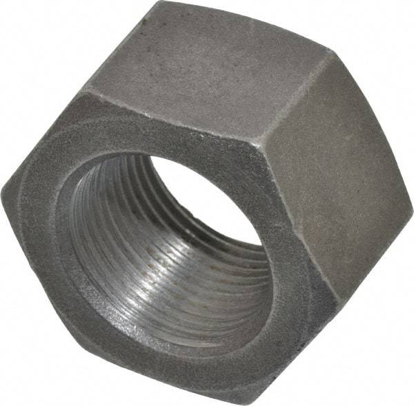 Value Collection - 1-1/4 - 12 UNF Steel Right Hand Hex Nut - 1-7/8" Across Flats, 1-1/16" High, Uncoated - Eagle Tool & Supply