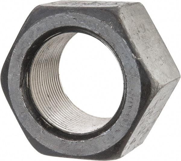 Value Collection - 1-3/4 - 12 UN Steel Right Hand Hex Nut - 2-5/8" Across Flats, 1-1/2" High, Uncoated - Eagle Tool & Supply