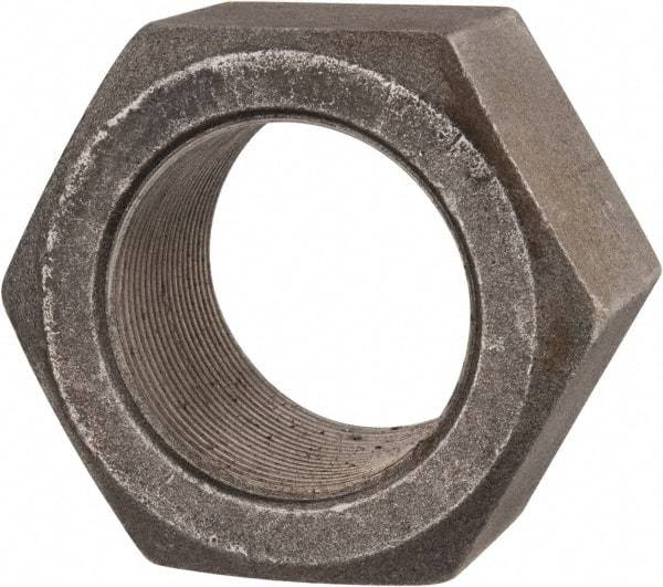 Value Collection - 2-12 UN Steel Right Hand Hex Nut - 3" Across Flats, 1-23/32" High, Uncoated - Eagle Tool & Supply