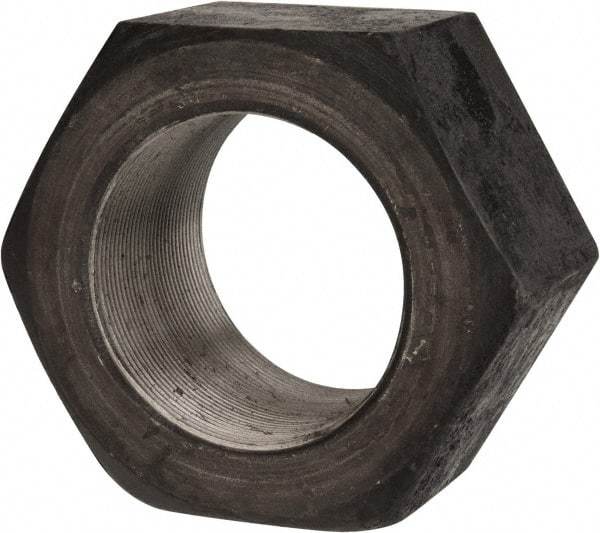 Value Collection - 3-12 UN Steel Right Hand Hex Nut - 4-1/2" Across Flats, 2-37/64" High, Uncoated - Eagle Tool & Supply