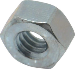 Value Collection - 1/4-20 UNC Steel Left Hand Hex Nut - 7/16" Across Flats, 7/32" High, Uncoated - Eagle Tool & Supply