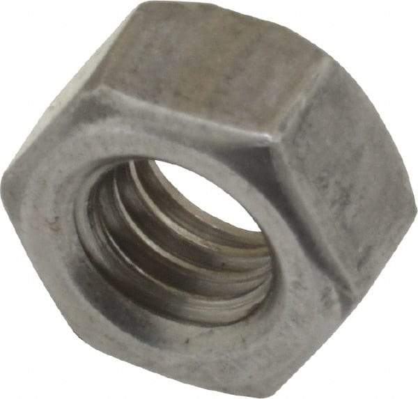 Value Collection - 5/16-18 UNC Steel Left Hand Hex Nut - 1/2" Across Flats, 17/64" High, Uncoated - Eagle Tool & Supply