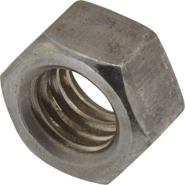 Value Collection - 3/8-16 UNC Steel Left Hand Hex Nut - 9/16" Across Flats, 21/64" High, Uncoated - Eagle Tool & Supply