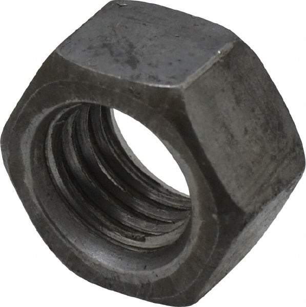 Value Collection - 5/8-11 UNC Steel Left Hand Hex Nut - 15/16" Across Flats, 35/64" High, Uncoated - Eagle Tool & Supply