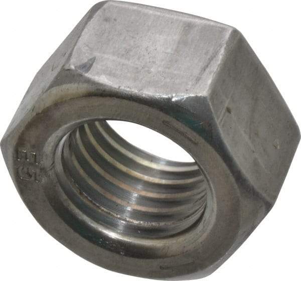 Value Collection - 7/8-9 UNC Steel Left Hand Hex Nut - 1-5/16" Across Flats, 3/4" High, Uncoated - Eagle Tool & Supply