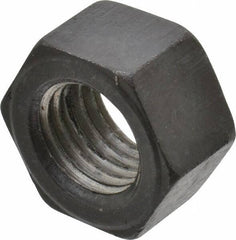 Value Collection - 1-8 UNC Steel Left Hand Hex Nut - 1-1/2" Across Flats, 55/64" High, Uncoated - Eagle Tool & Supply