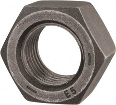 Value Collection - 1-1/4 - 7 UNC Steel Left Hand Hex Nut - 1-7/8" Across Flats, 1-1/16" High, Uncoated - Eagle Tool & Supply