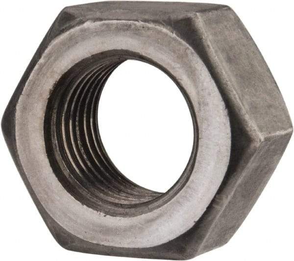 Value Collection - 7/16-20 UNF Steel Left Hand Hex Nut - 11/16" Across Flats, 3/8" High, Uncoated - Eagle Tool & Supply