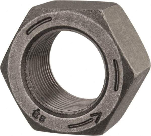 Value Collection - 1-1/4 - 12 UNF Steel Left Hand Hex Nut - 1-7/8" Across Flats, 1-1/16" High, Uncoated - Eagle Tool & Supply