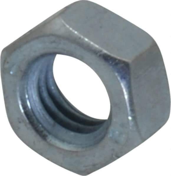 Value Collection - M5x0.80 Metric Coarse Steel Right Hand Hex Nut - 8mm Across Flats, 4mm High, Zinc-Plated Finish - Eagle Tool & Supply