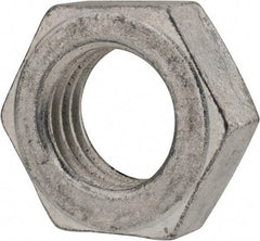 Value Collection - 1-1/8 - 7 UN Steel Right Hand Hex Jam Nut - 2-1/4" Across Flats, 27/32" High, Zinc-Plated Finish - Eagle Tool & Supply