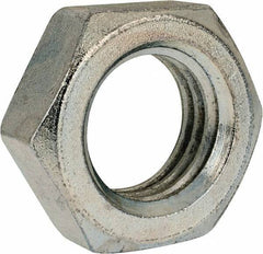 Value Collection - 1-3/8 - 6 UNC Steel Right Hand Hex Jam Nut - 2-1/16" Across Flats, 25/32" High, Zinc Clear Finish - Eagle Tool & Supply