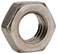 Value Collection - 3/8-16 UNC Steel Left Hand Hex Jam Nut - 9/16" Across Flats, 7/32" High, Uncoated - Eagle Tool & Supply