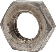 Value Collection - 7/16-14 UNC Steel Left Hand Hex Jam Nut - 11/16" Across Flats, 1/4" High, Uncoated - Eagle Tool & Supply