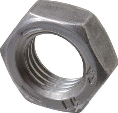 Value Collection - 3/8-24 UNF Steel Left Hand Hex Jam Nut - 9/16" Across Flats, 7/32" High, Uncoated - Eagle Tool & Supply