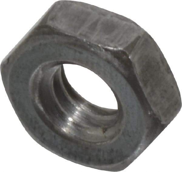 Value Collection - 1/4-20 UNC Steel Right Hand Hex Jam Nut - 7/16" Across Flats, 0.1563" High, Uncoated - Eagle Tool & Supply