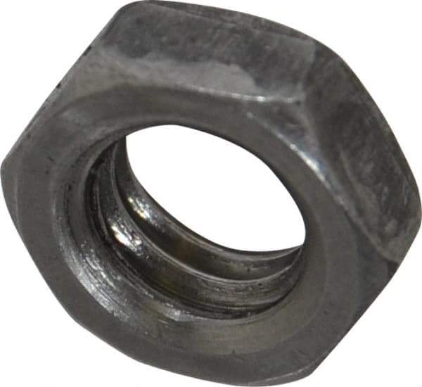 Value Collection - 3/8-16 UNC Steel Right Hand Hex Jam Nut - 9/16" Across Flats, 0.2188" High, Uncoated - Eagle Tool & Supply